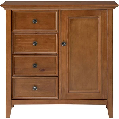 Simpli Home - Amherst Rectangular Wood Medium Storage Cabinet - Light Golden Brown