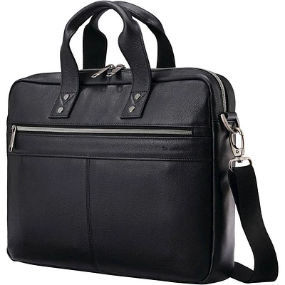 Samsonite - Classic Leather Slim Brief for 15.6" Laptop - Black