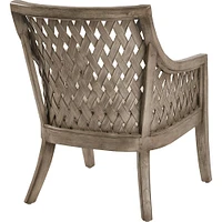 OSP Designs - Plantation Tuscan Wood and Fabric Lounge Chair with Cushion