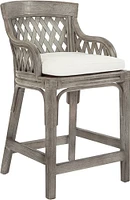 OSP Designs - Plantation Wood Counter Stool - Antique Gray