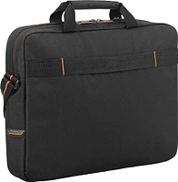 Solo New York - Ace Slim Briefcase for 13.3" Laptop - Black With Orange Accents