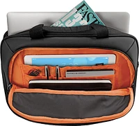 Solo New York - Ace Slim Briefcase for 13.3" Laptop - Black With Orange Accents