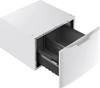 GE - Washer/Dryer Laundry Pedestal with Storage Drawer - White