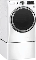 GE - Washer/Dryer Laundry Pedestal with Storage Drawer - White