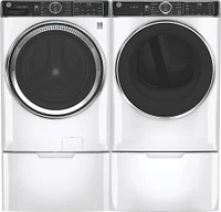 GE - Washer/Dryer Laundry Pedestal with Storage Drawer - White