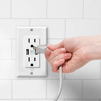 Geeni - Current Plus Charge 2-Outlet/2-USB Smart Outlet - White