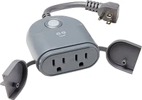 Geeni - Dual Outlet Outdoor Wi-Fi Smart Plug - Gray