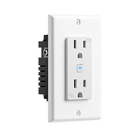 Geeni - Smart Wi-Fi In-Wall Outlet - White