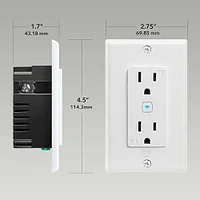 Geeni - Smart Wi-Fi In-Wall Outlet - White