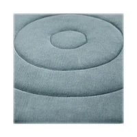 Simpli Home - Vivienne Round Contemporary Velvet/Polystyrene Pouf - Turquoise