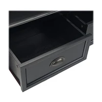 Simpli Home - Burlington SOLID WOOD 42 inch Wide Transitional Entryway Storage Bench with Drawers in - Black