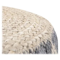 Simpli Home - Edgeley Round Contemporary Polystyrene/Cotton Pouf - Gray