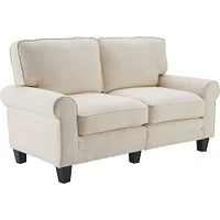 Serta - Copenhagen 2-Seat Fabric Loveseat - Buttercream