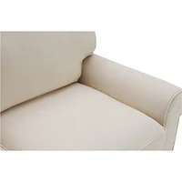 Serta - Copenhagen 2-Seat Fabric Loveseat - Buttercream