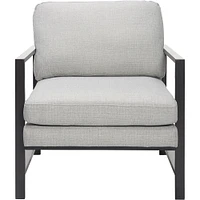 Finch - Contemporary Mid-Century Armchair - Gray/Light Gray