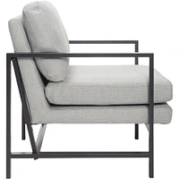 Finch - Contemporary Mid-Century Armchair - Gray/Light Gray