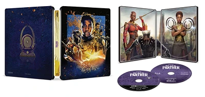 Black Panther [SteelBook] [Includes Digital Copy] [4K Ultra HD Blu-ray/Blu-ray] [Only @ Best Buy] [2018]