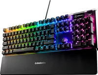 SteelSeries - Apex 5 Full Size Wired Mechanical Hybrid Blue Tactile & Clicky Switch Gaming Keyboard with RGB Backlighting - Black