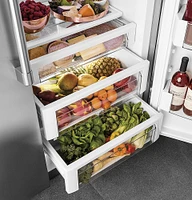 Café - Cu. Ft. Side-by-Side Built-In Refrigerator with Dispenser