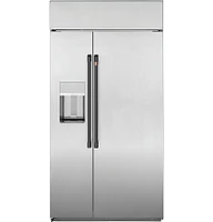 Café - Cu. Ft. Side-by-Side Built-In Refrigerator with Dispenser