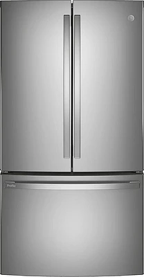 GE Profile - 23.1 Cu. Ft. French Door Counter-Depth Refrigerator with Internal Water Dispenser - Stainless Steel