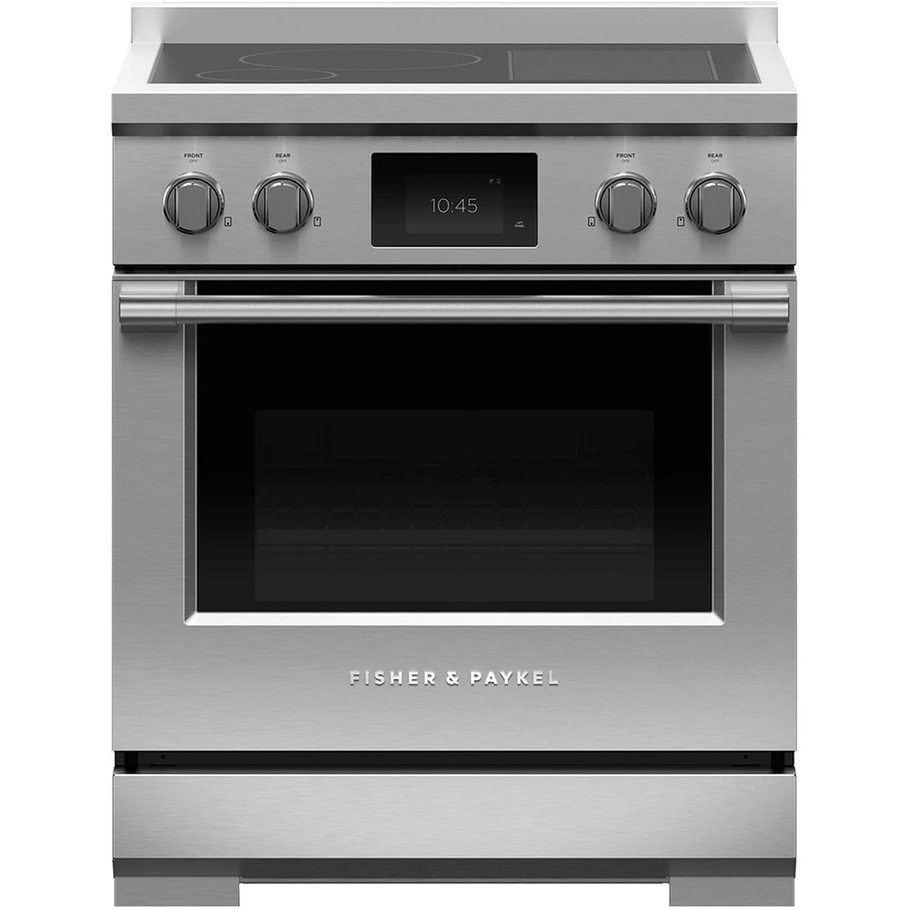 Fisher & Paykel - Professional Cu. Ft. Freestanding Electric Induction True Convection Range with Self-Cleaning