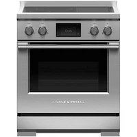 Fisher & Paykel - Professional Cu. Ft. Freestanding Electric Induction True Convection Range with Self-Cleaning