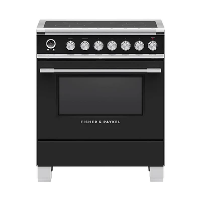 Fisher & Paykel - Classic Series 3.5 Cu. Ft. Freestanding Electric Induction True Convection Range with Self-Cleaning
