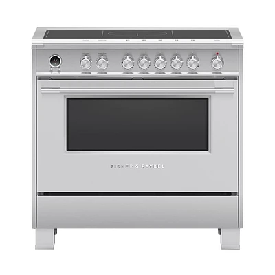 Fisher & Paykel - Classic Series 4.9 Cu. Ft. Freestanding Electric Induction Convection Range with Self-Cleaning