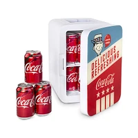 Cooluli - Coca-Cola Americana 0.4 Cu. Ft. Mini Fridge - Red
