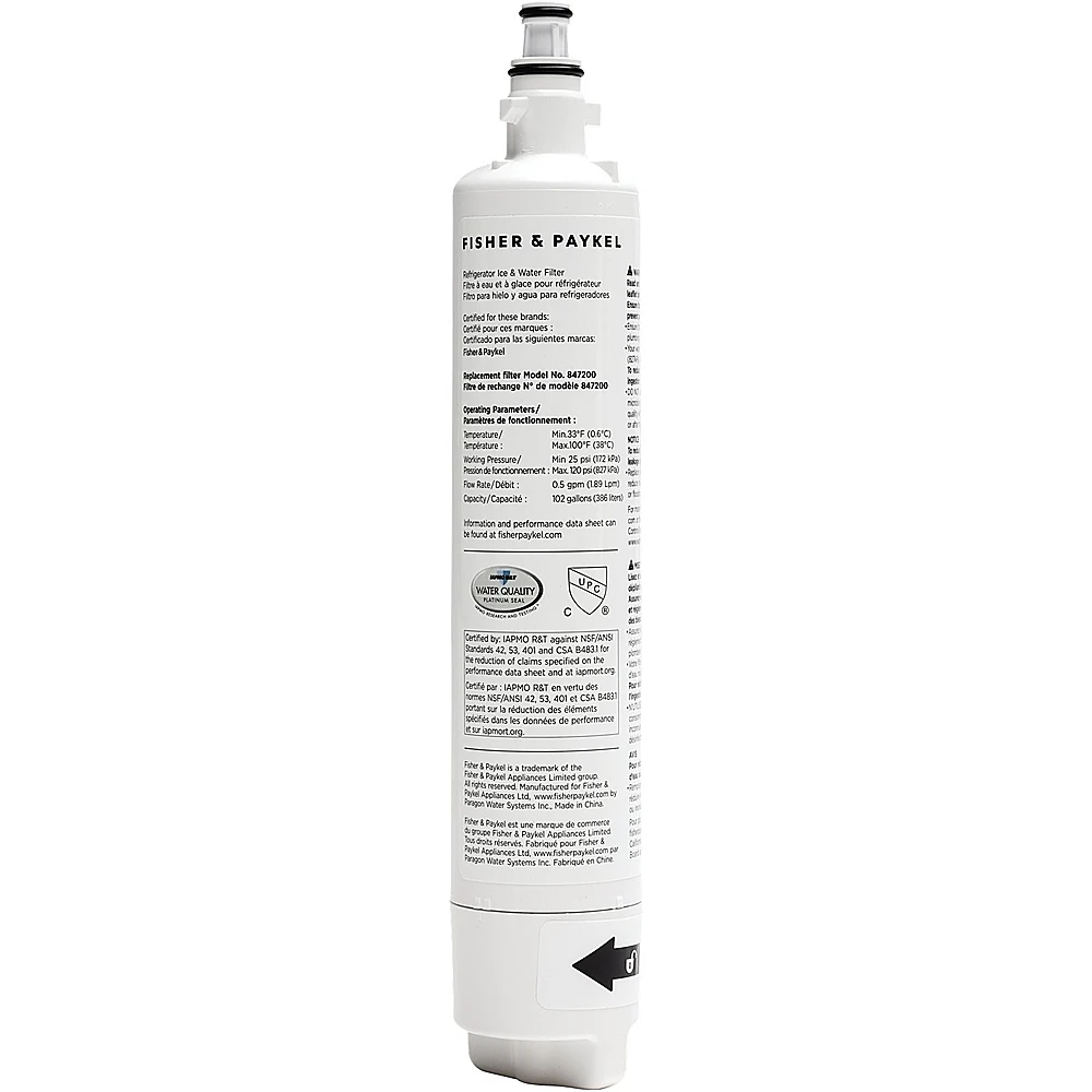 Fisher & Paykel - Water Filter for DCS ActiveSmart RF201ACJSX1 and RF201ACUSX1 - White