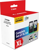 Canon - PG-260 XL / CL-261 XL 2-Pack High-Yield Ink Cartridges - Black/Cyan/Magenta/Yellow