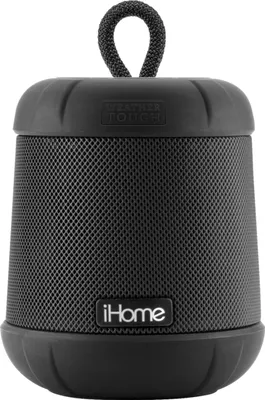 iHome - PlayTough - Bluetooth Rechargeable Waterproof Speaker with 18-Hour Mega Battery - Black