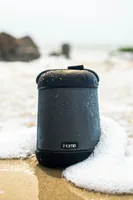 iHome - PlayTough Pro - Bluetooth Rechargeable Waterproof Portable Speaker with 360° Stereo Sound - Black