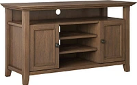 Simpli Home - Amherst Wide Transitional TV Media Stand for Most TVs up to 60" - Rustic Natural Aged Brown