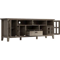 Simpli Home - Artisan SOLID WOOD inch Wide Transitional TV Media Stand in Grey For TVs up to inches