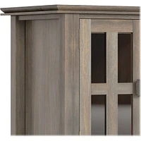 Simpli Home - Artisan SOLID WOOD inch Wide Transitional TV Media Stand in Grey For TVs up to inches