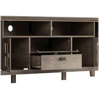 Simpli Home - Artisan SOLID WOOD inch Wide Transitional TV Media Stand in Grey For TVs up to inches