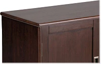 Simpli Home - Draper Mid Century Modern Rubberwood Low Storage Cabinet - Medium Auburn Brown