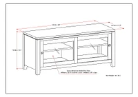 Simpli Home - Cosmopolitan Contemporary TV Media Stand for Most TVs Up to 50" - Black