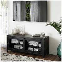 Simpli Home - Cosmopolitan Contemporary TV Media Stand for Most TVs Up to 50" - Black