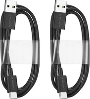 Dynex™ - 3' USB Type C-to-USB Type A Charge-and-Sync Cable (2-Pack) - Black