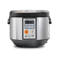 Hamilton Beach - 37523 4.5 Quart Digital Multi Cooker, Rice Cooker, Slow Cooker, Steamer, Sauté, Hot Cereal, Soup, Nonstic - SILVER