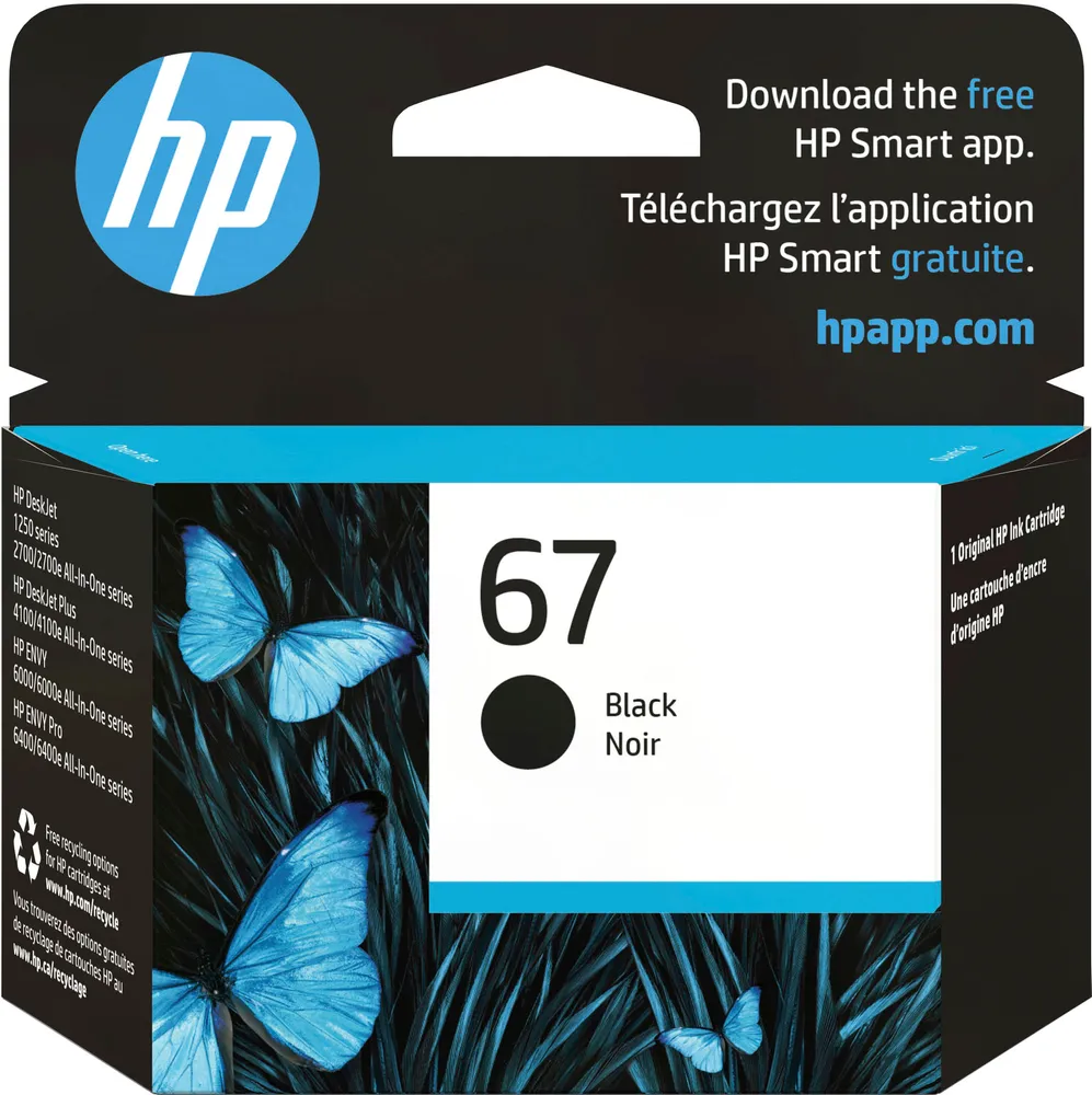 HP - 67 Standard Capacity Ink Cartridge - Black