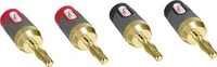 Rocketfish™ - 24k Gold Plated Toolless Speaker Banana Plugs (4 Pack) - Red/Black