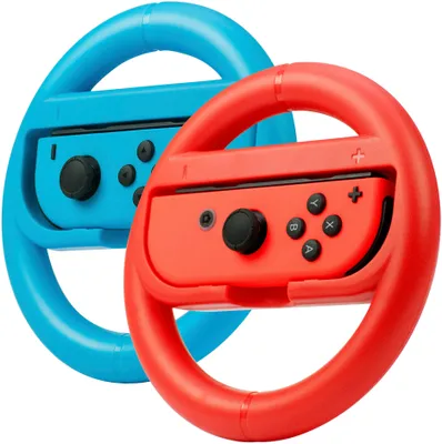Rocketfish™ - Joy-Con Racing Wheel Two Pack For Nintendo Switch & Switch OLED - Red/Blue