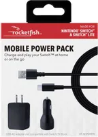 Rocketfish™ - USB-C Mobile Power Kit For Nintendo Switch, Switch OLED & Switch Lite - Black