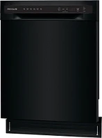 Frigidaire - 24" Compact Front Control Built-In Dishwasher with Stainless Steel Tub, 52 dBA