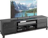 CorLiving - Holland Black Wooden Extra Wide TV Stand, for TVs up to 85" - Ravenwood Black
