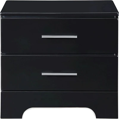 Click Decor - Hudson Transitional Wood 2-Drawer Night Stand